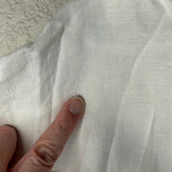 Reformation Geneva Dress in White 100% Linen Women’s Size 6 Deep Neck *NO BELT* - Picture 14 of 15